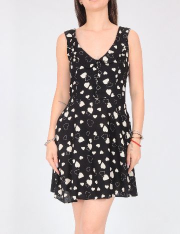 Rochie scurta Zara, alb/negru