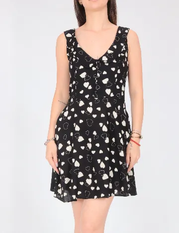 Rochie scurta Zara, alb/negru