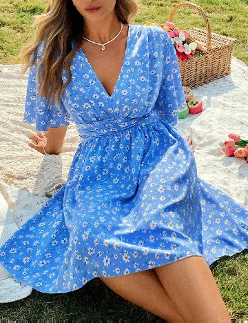 Rochie scurta SHEIN CURVE, albastru