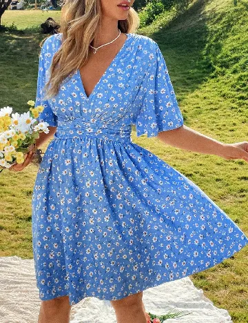 Rochie scurta SHEIN CURVE, albastru