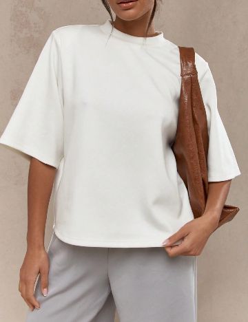 Tricou Oversize Missguided, alb