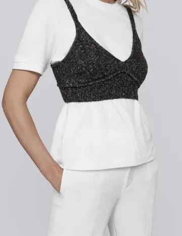 Top Zara, gri inchis