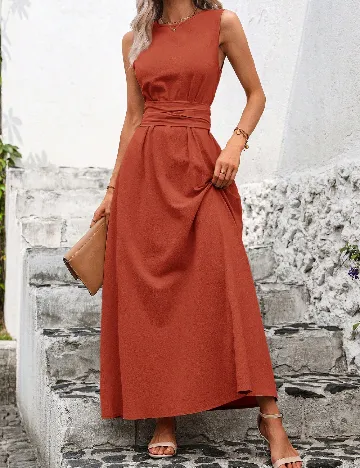 Rochie lunga SHEIN, caramiziu