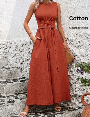Rochie lunga SHEIN, caramiziu