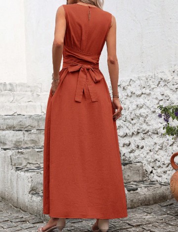 Rochie lunga SHEIN, caramiziu