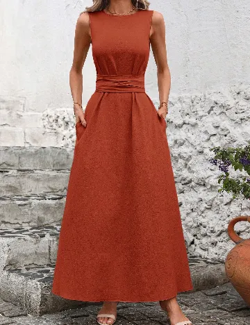 Rochie lunga SHEIN, caramiziu