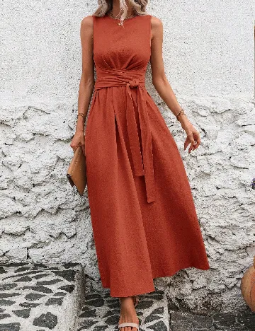 Rochie lunga SHEIN, caramiziu
