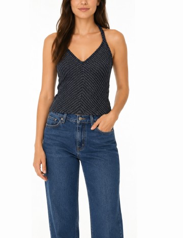 Top Bershka, albastru