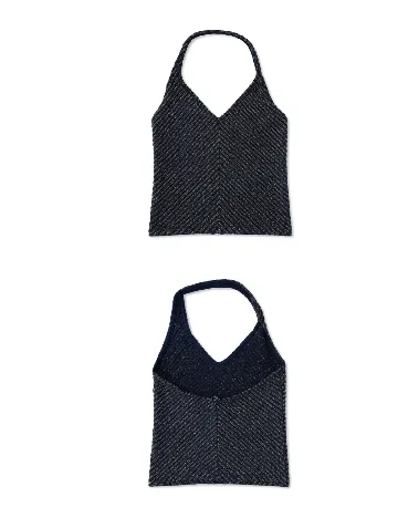 Top Bershka, albastru