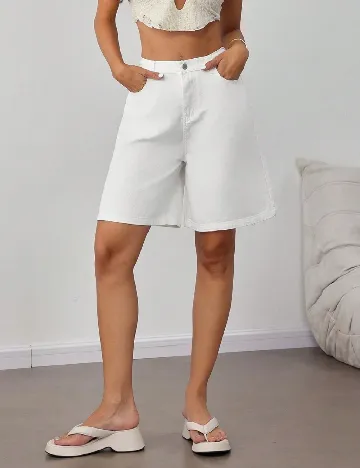 Pantaloni scurti SHEIN, alb