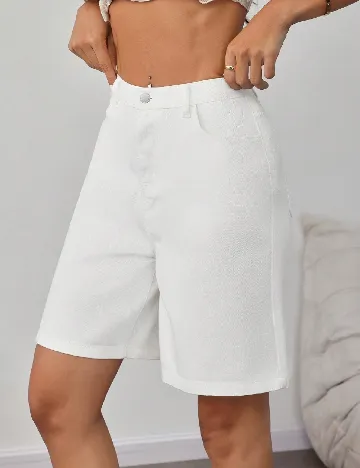 Pantaloni scurti SHEIN, alb