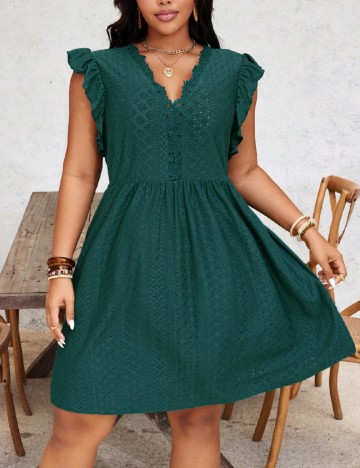 Rochie scurta SHEIN CURVE, verde