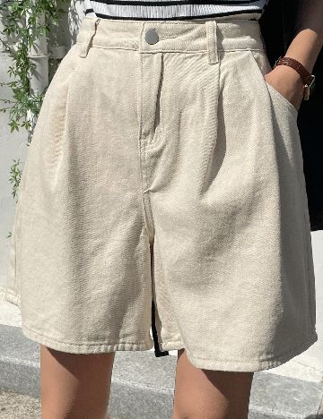 Pantaloni scurti SHEIN, crem
