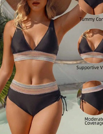 Costum de baie SHEIN, negru