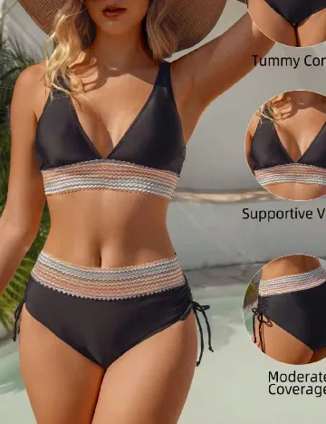 Costum de baie SHEIN, negru