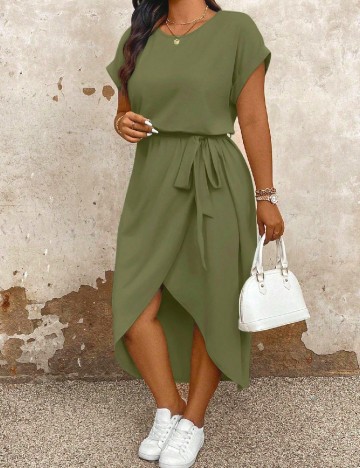 Rochie medie SHEIN CURVE, verde