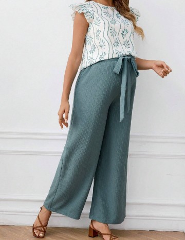 Compleu SHEIN Maternity, alb/verde