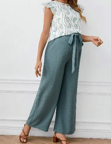 Compleu SHEIN Maternity, alb/verde