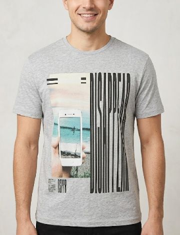 Tricou Bershka, gri