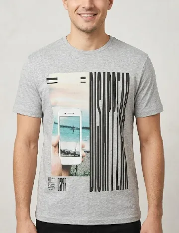 Tricou Bershka, gri