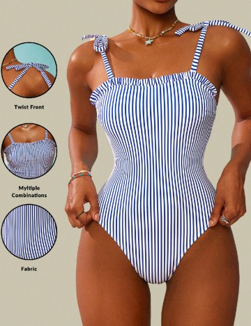 Costum de baie SHEIN, albastru
