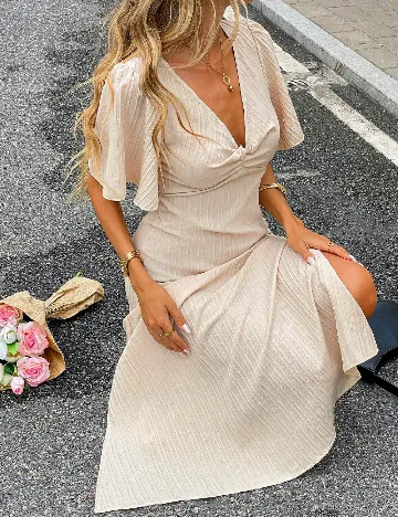 Rochie lunga SHEIN, crem