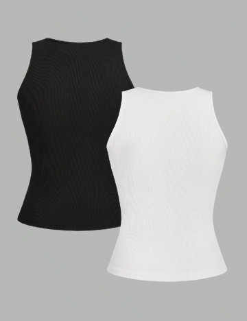 Set Maiouri 2 bucati SHEIN, alb/negru