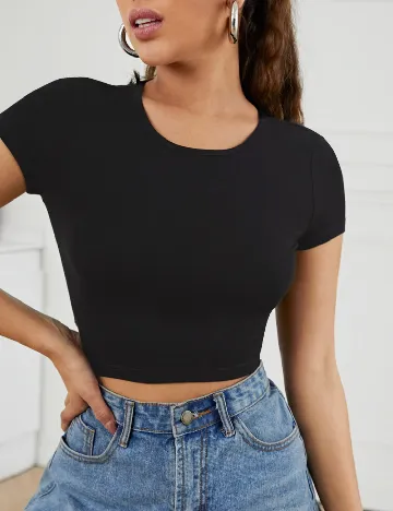 Top SHEIN, negru