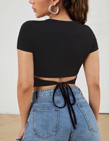 Top SHEIN, negru
