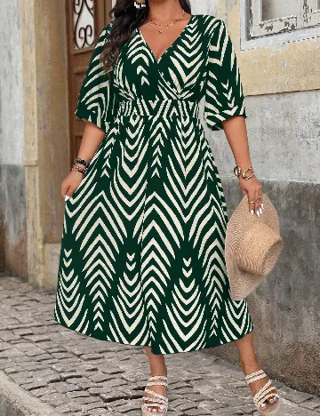 Rochie lunga SHEIN CURVE, verde