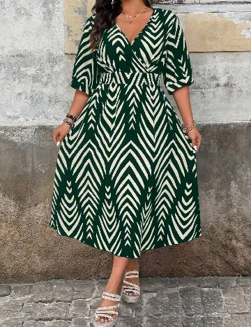 Rochie lunga SHEIN CURVE, verde