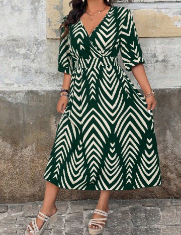 Rochie lunga SHEIN CURVE, verde