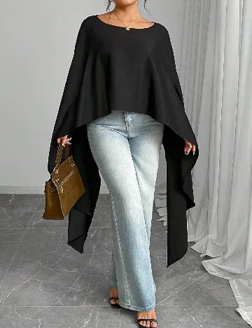 Poncho SHEIN CURVE, alb