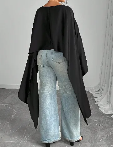 Poncho SHEIN CURVE, alb