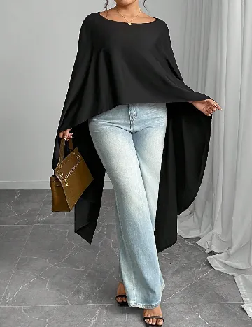 Poncho SHEIN CURVE, alb