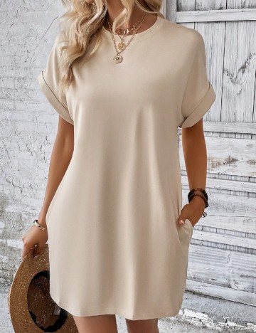Rochie scurta SHEIN, crem