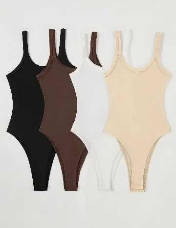 Set body-uri 4 bucati SHEIN, mix culori