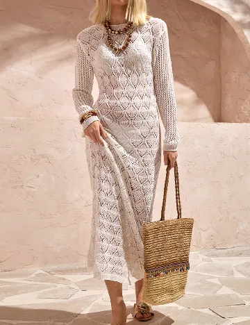 Rochie de plaja SHEIN, alb
