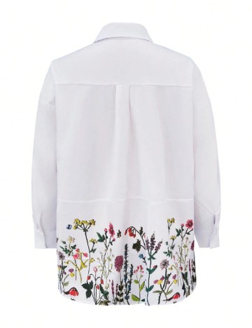 Camasa Oversize SHEIN CURVE, alb