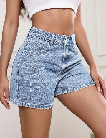 Pantaloni scurti SHEIN, albastru