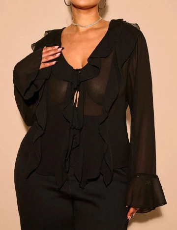 Bluza SHEIN CURVE, negru