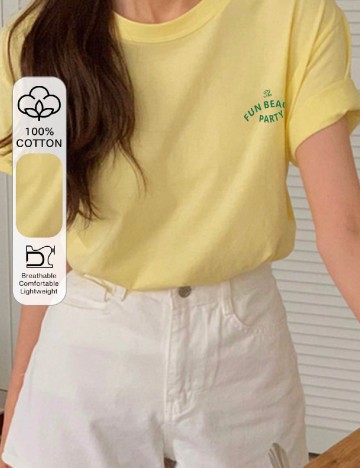 Tricou Dazy, galben