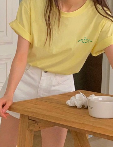 Tricou Dazy, galben