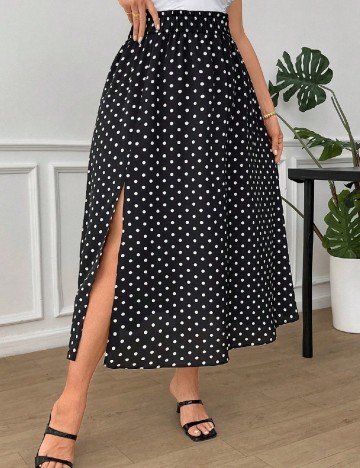 Fusta SHEIN CURVE, negru