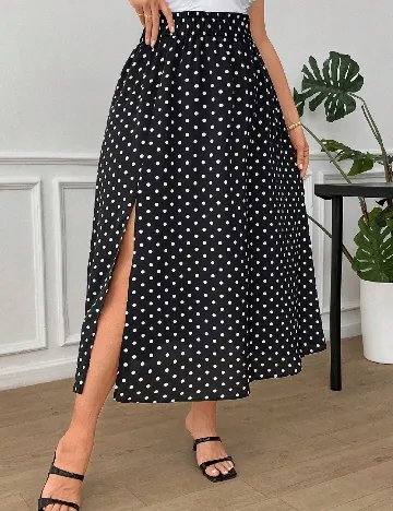Fusta SHEIN CURVE, negru