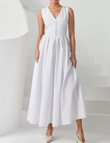 Rochie medie SHEIN, alb