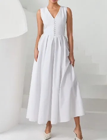 Rochie medie SHEIN, alb