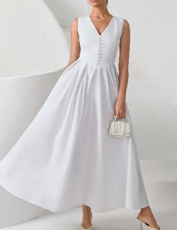 Rochie medie SHEIN, alb