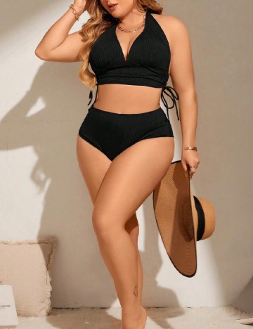 Costum de baie SHEIN CURVE, negru
