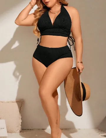 Costum de baie SHEIN CURVE, negru